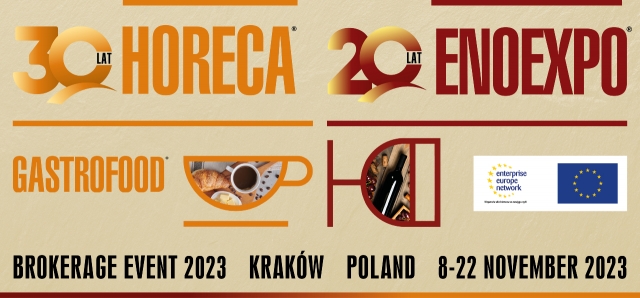 Spotkania B2B – HORECA, GASTROFOOD, ENOEXPO 2023 – Kraków, 8-22 listopada 2023